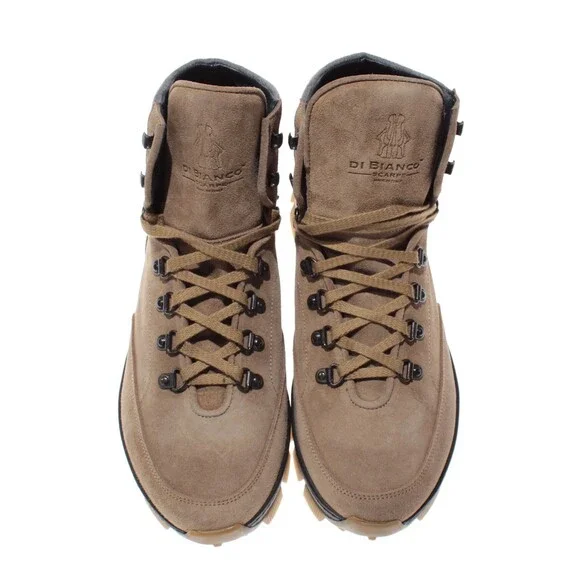 Di Bianco NWB Livigno Suede Hiking Boots Size 43.5 US 10.5 Fontanella Oslo Brown